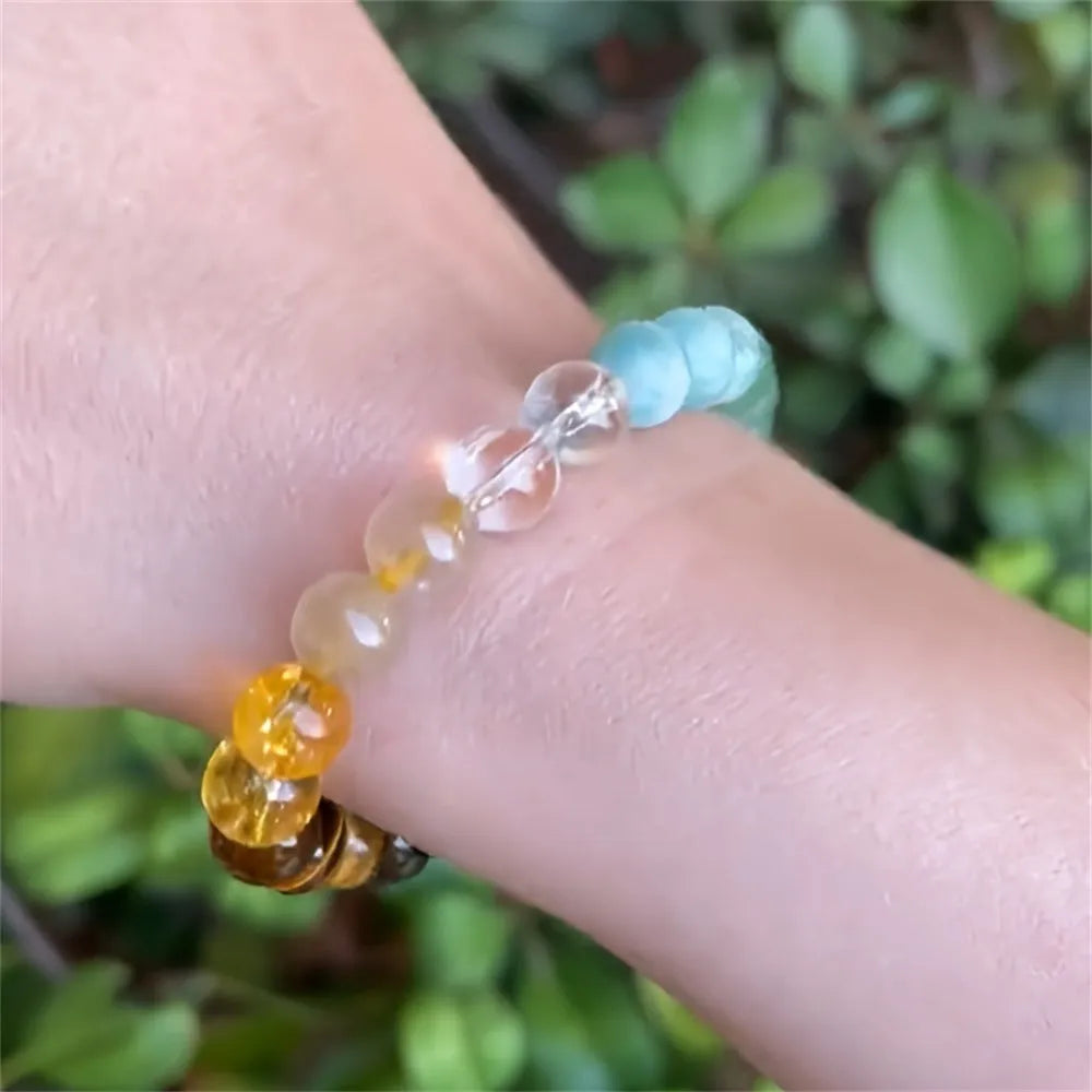 Natural stone crystal bracelet for women unisex casual style multiple colour options D0034