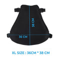 Black motorcycle seat cushion with 3D mesh cover and TPU airbag, L size 30x31 cm