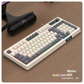 E-sports games keyboard and mouse set in white gray orange with mechanical feel and photoelectric sensor