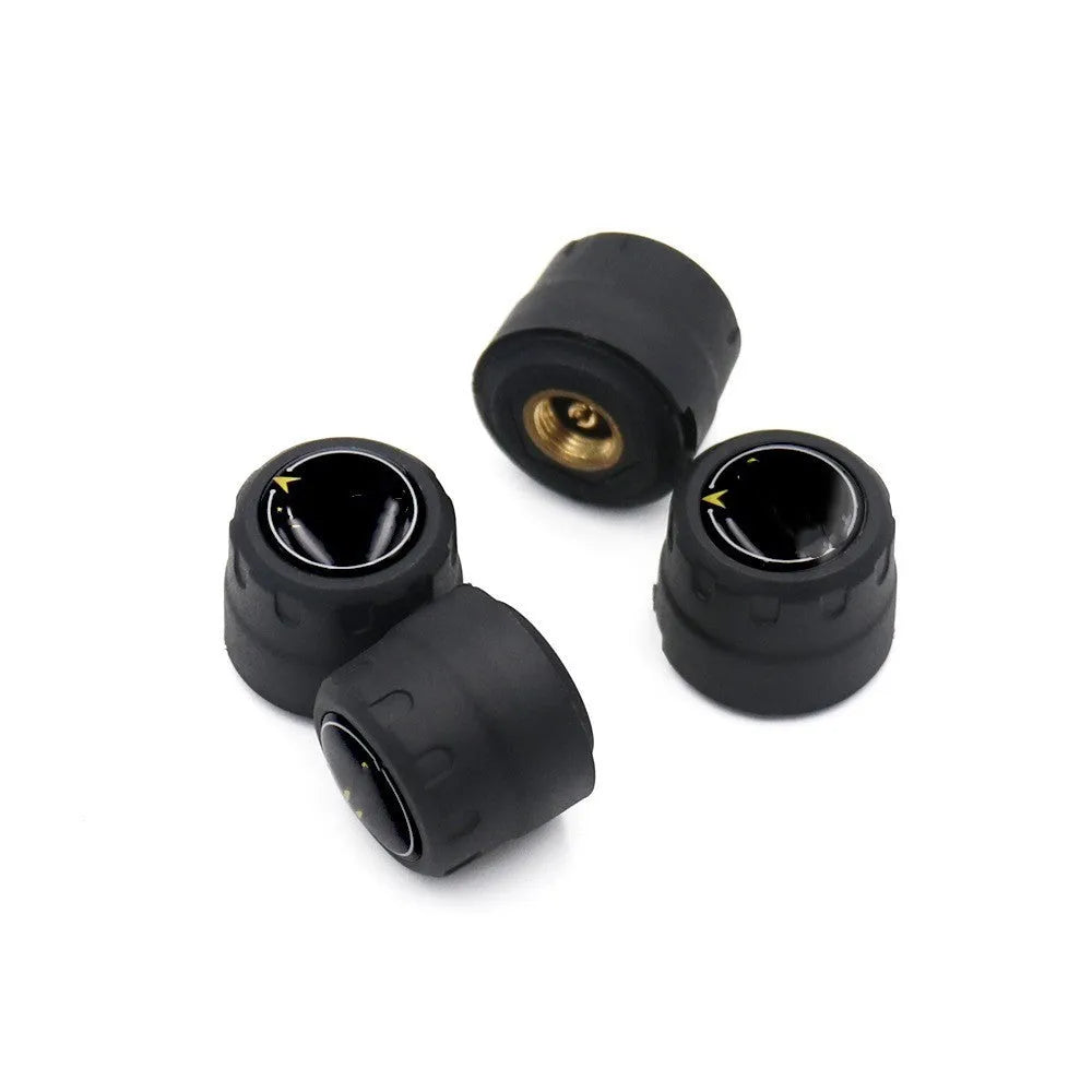 Bluetooth 5.0 automotive tyre pressure monitoring system with four black external sensors