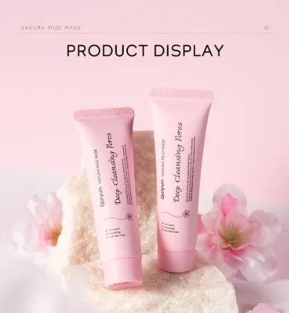 A single 30g sachet of cherry blossom mud facial mask.