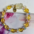 Handmade women's bracelet with citrine crystal stones in nine-tail fox design
