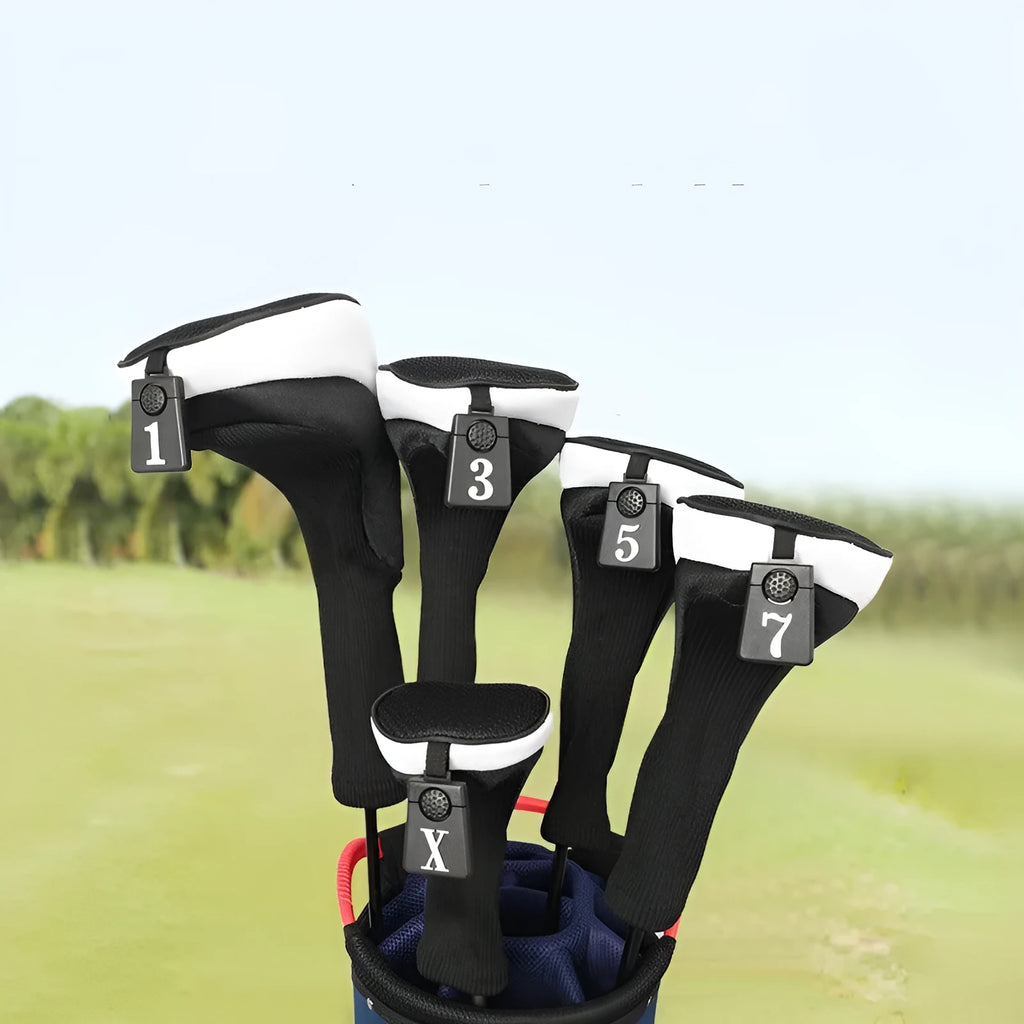 Golf protective case in orange for club storage and transport accessory