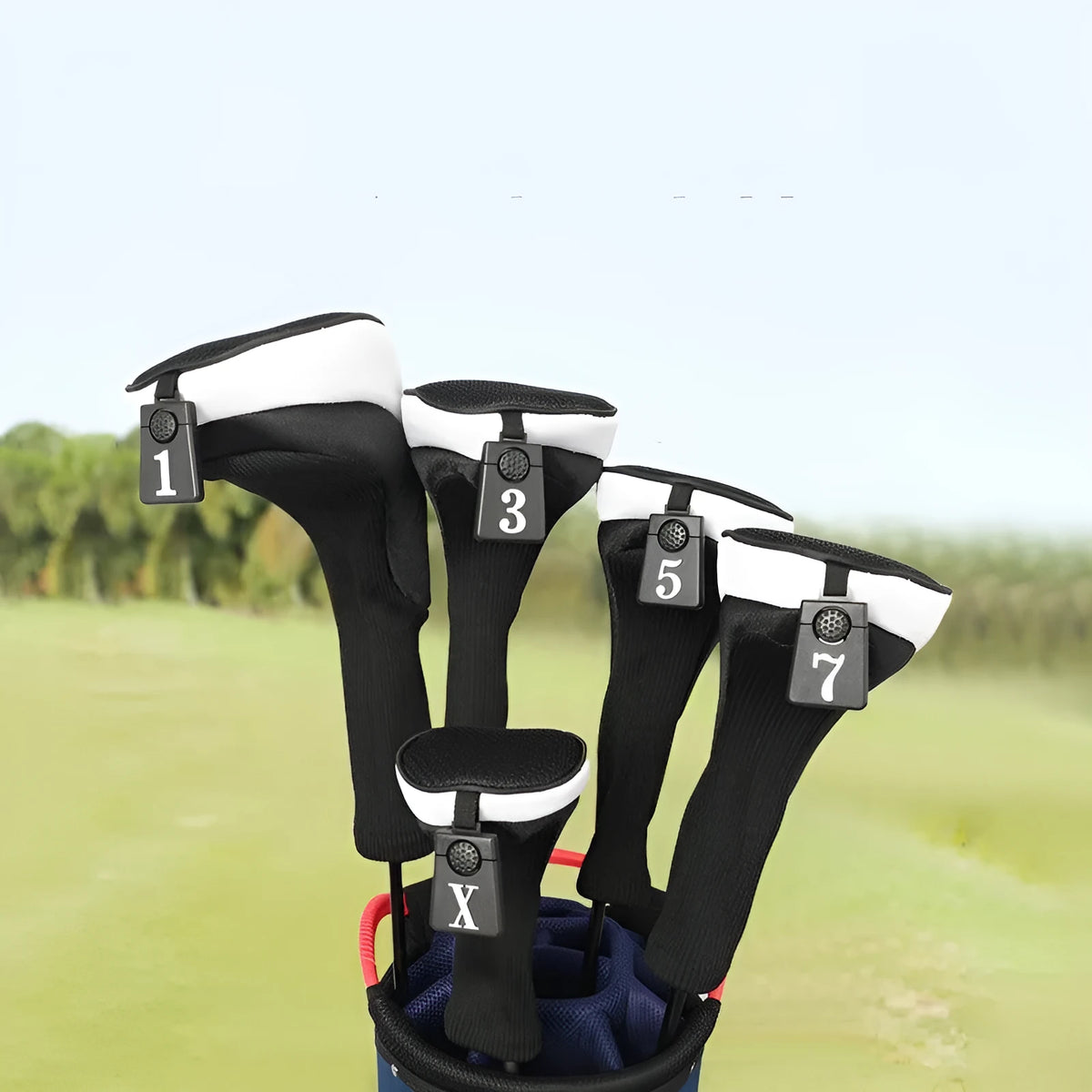 Golf protective case in orange for club storage and transport accessory