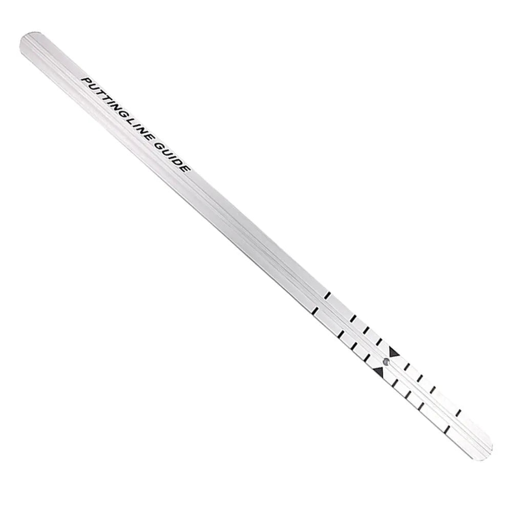 Aluminium golf putting track guide 91cm x 4.1cm push rod ruler with optional leather storage case