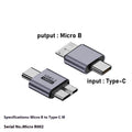 USB AM male to Micro-B male adapter for connecting legacy devices