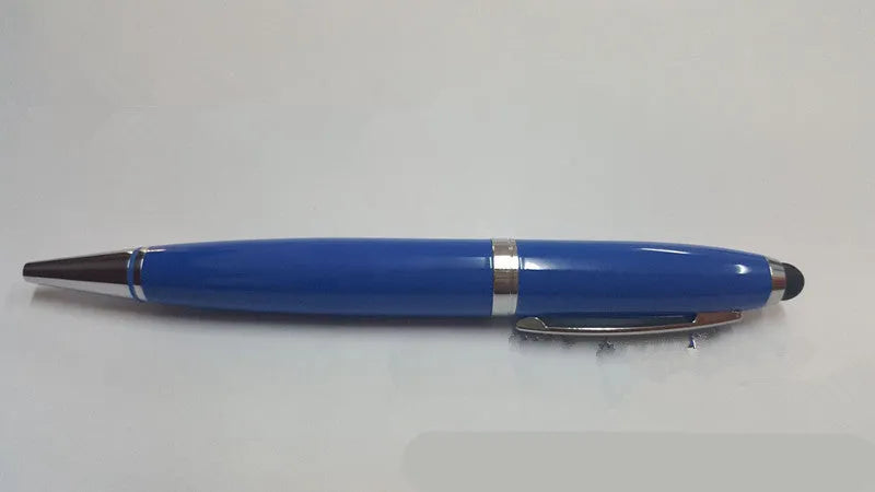 Sanhe one-piece metal USB flash drive with touch screen pen, compact 138x14mm size, available in multiple colours and capacities