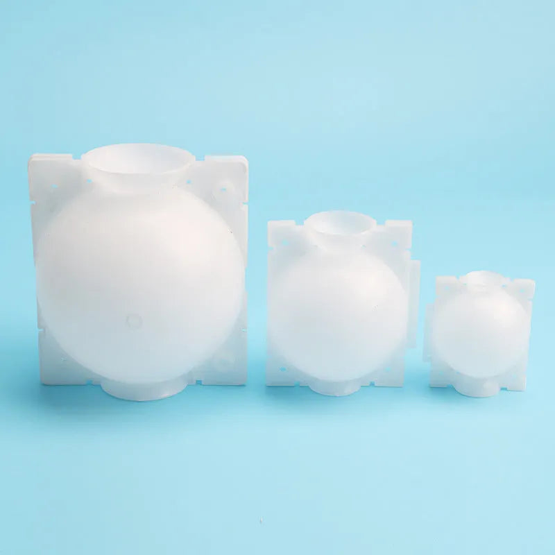 PP plastic plant propagation box or grafting ball for high pressure air layering, shown in black, green, and white colour options.