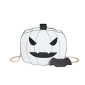 Halloween cartoon pumpkin shoulder bag for girls in colour options with chain crossbody strap on white background