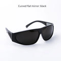 Men's protective glasses with polycarbonate flat lenses, anti-glare and anti-dust, black frame