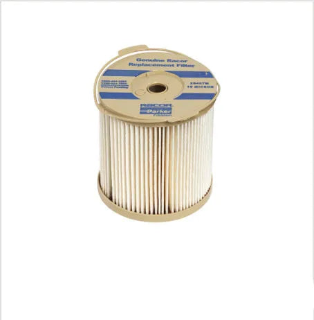 Parker 900FH fuel filter element for oil-water separation in car engine, showing pleated resin construction.