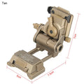 Dark earth coloured metal alloy L4 G24 night vision helmet mount with breakaway base