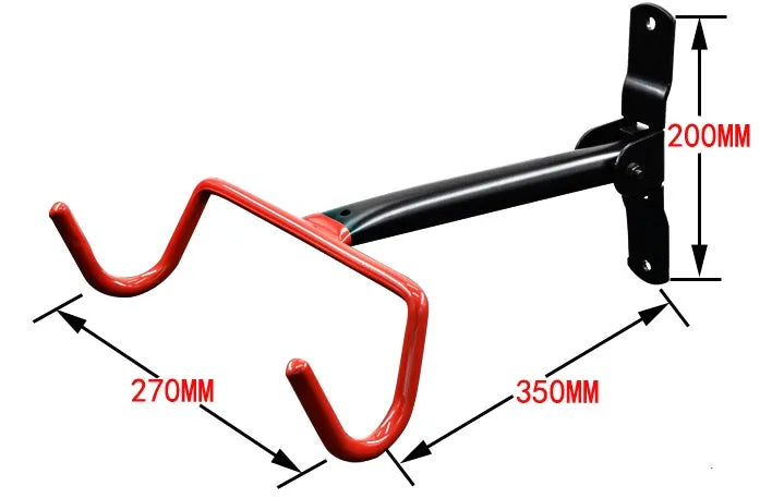 High strength steel bicycle rack in black, 270 x 200 x 350 mm