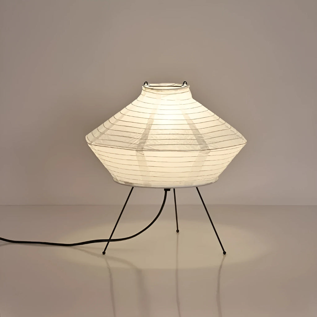 Japanese-style simple rice paper vertical table lamp bedside use 30cm diameter 32cm height