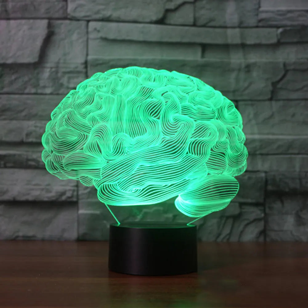 3D acrylic illusion lamp with colourful LED lighting and remote control on desk
