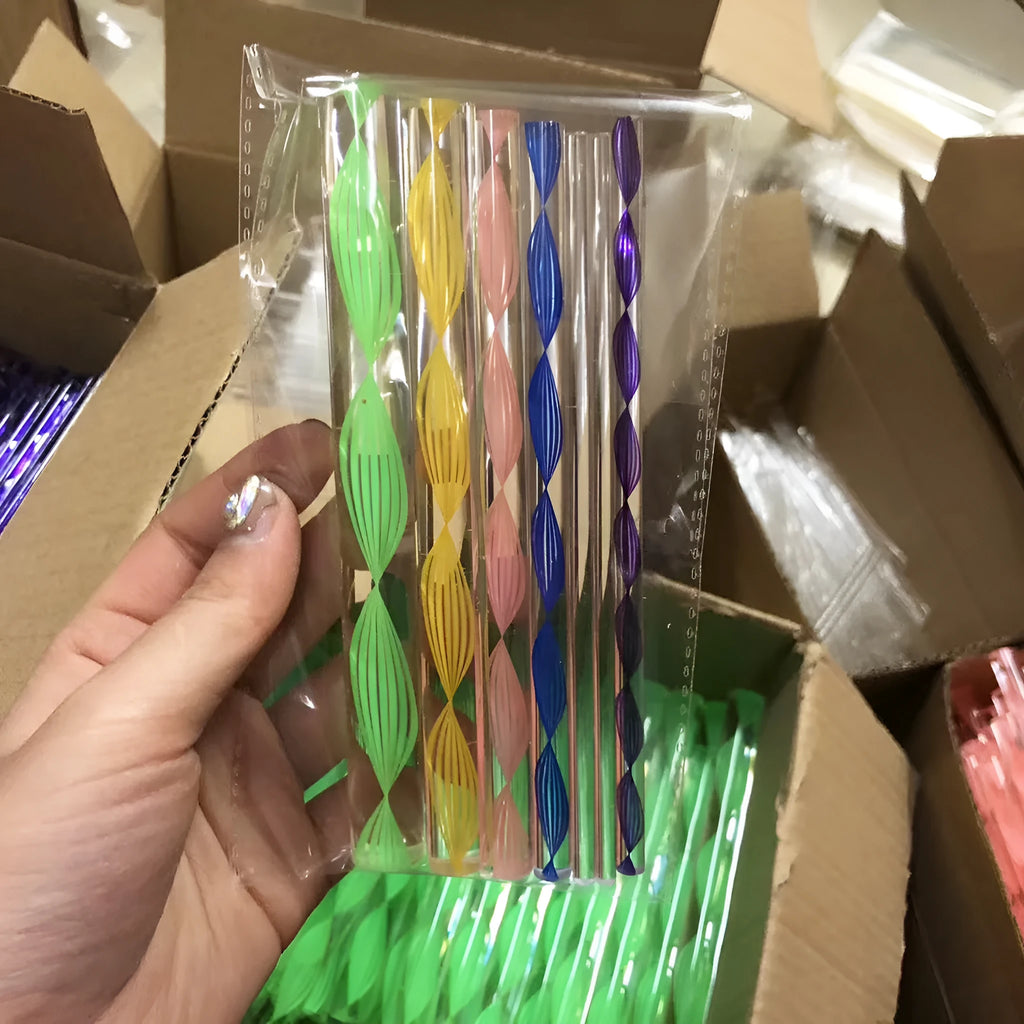 Pottery tool set with acrylic, stainless steel and plastic tools in blue pen bag packaging