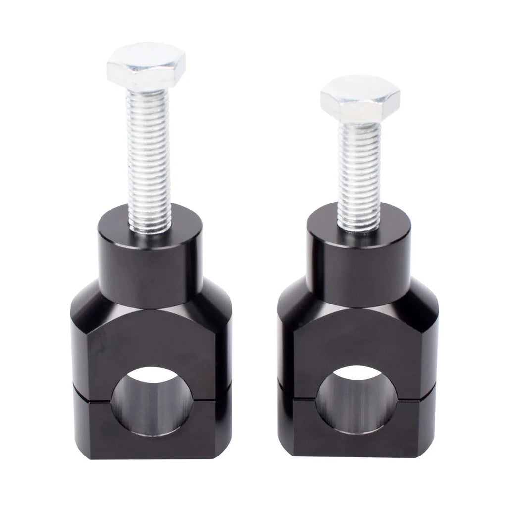 Pair of black aluminium 25mm universal motorcycle handlebar riser codes