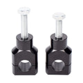Pair of black aluminium 25mm universal motorcycle handlebar riser codes