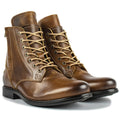 Men's retro cowboy Martin boots, black or brown, side zipper, round toe, 1-3cm low heel, sizes 38-48