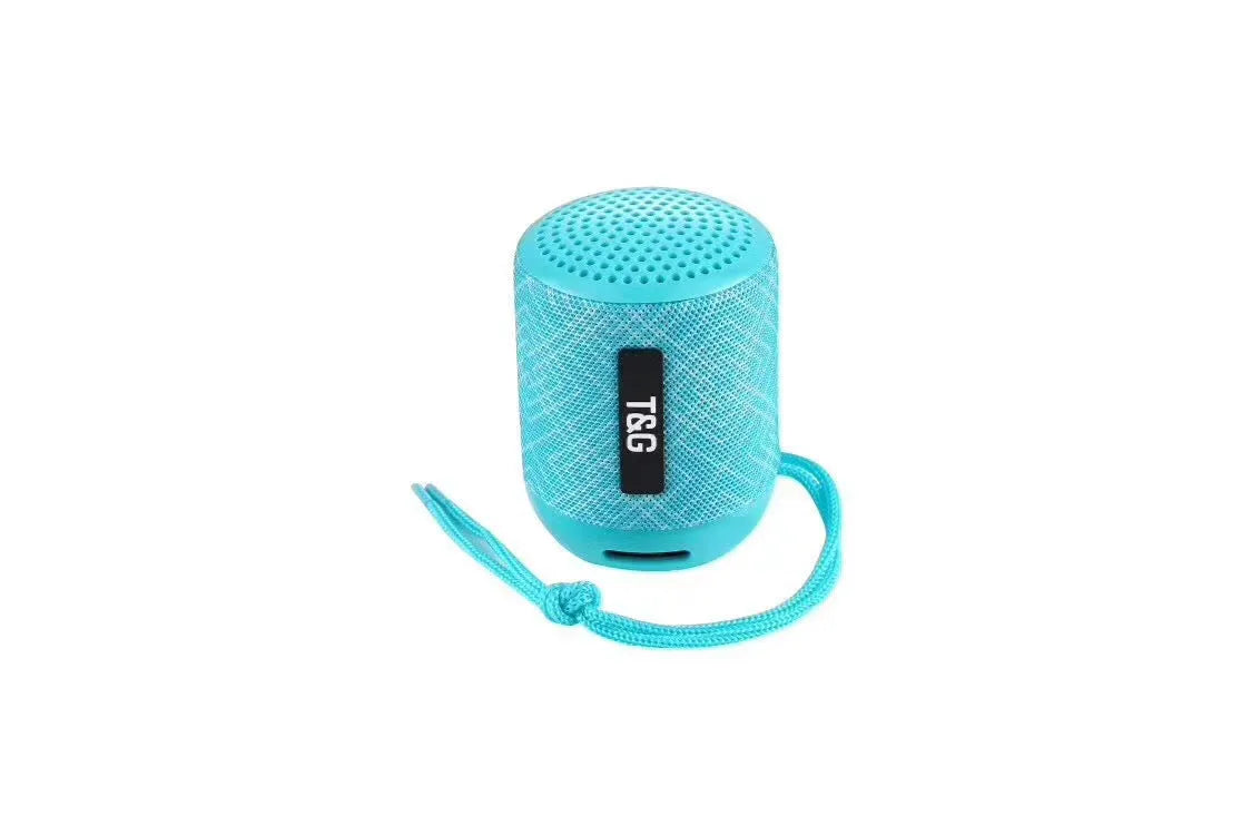 Portable wireless Bluetooth speaker in black measuring 73.4mm with USB charging