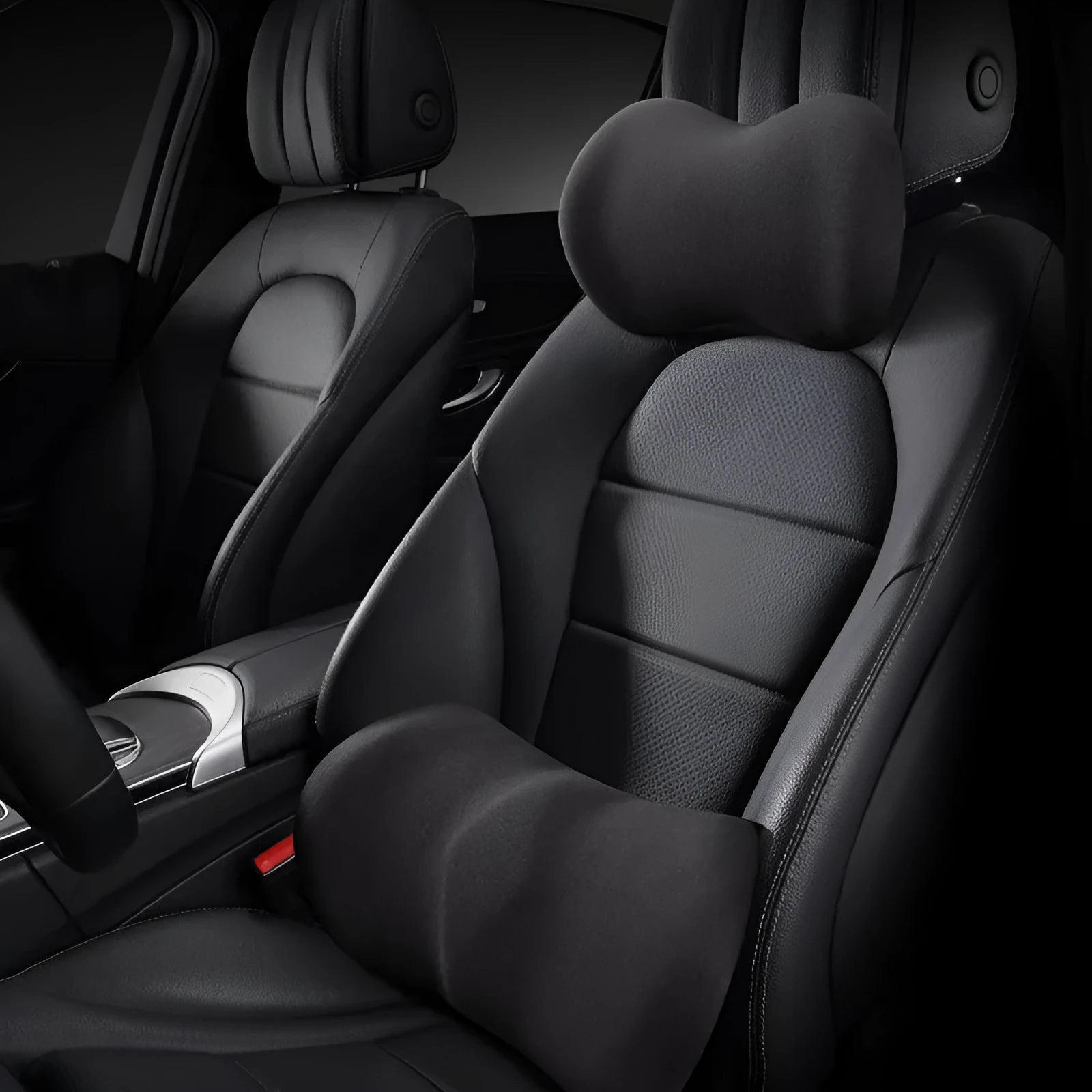 Summer driving headrest pillow and lumbar support pillow set in five colour options
