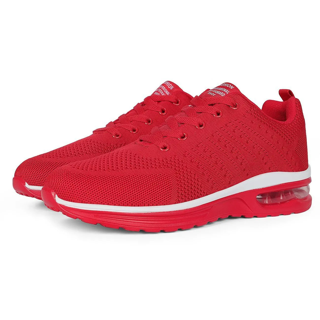 Flyknit mesh running shoes in multiple colours with round toe design and PU soles