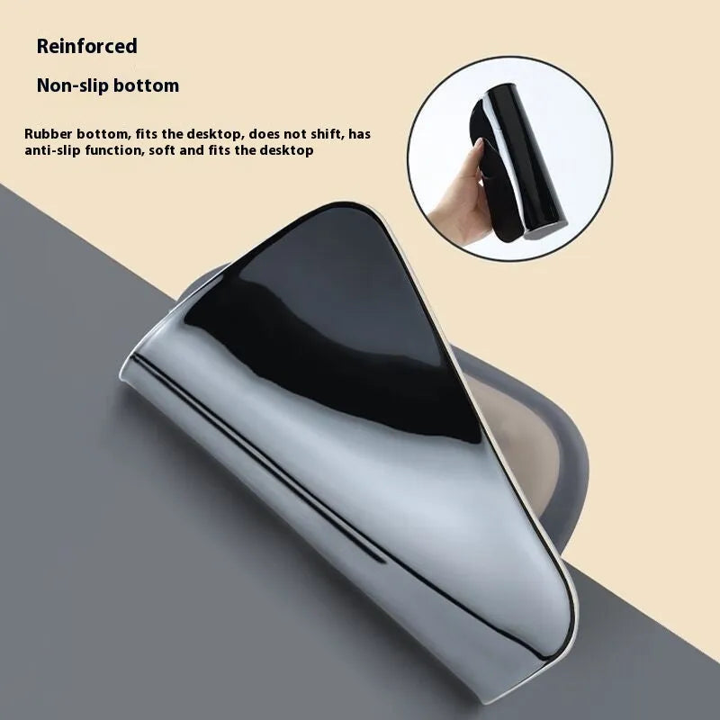 Ergonomic mouse pad with wrist rest in cloth silicone material showing 240x220mm dimensions