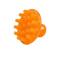Disc-shaped 21-tooth massage comb for head meridian acupressure in coffee brown or yellow colour