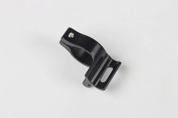 Black aluminium alloy vehicle clamp ring with steel frame measuring 28.6mm in diameter