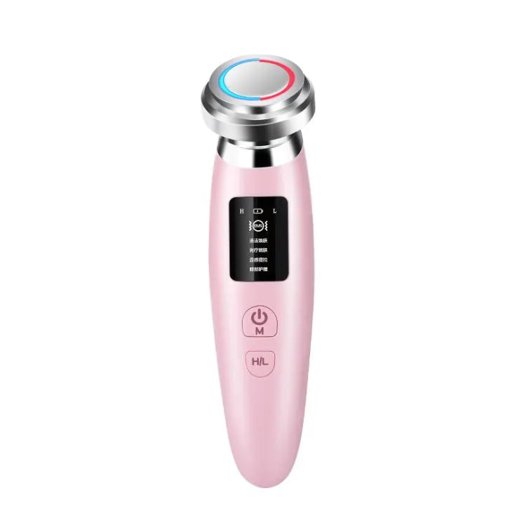 Pink cleansing and rejuvenation beauty instrument measuring 185mm long