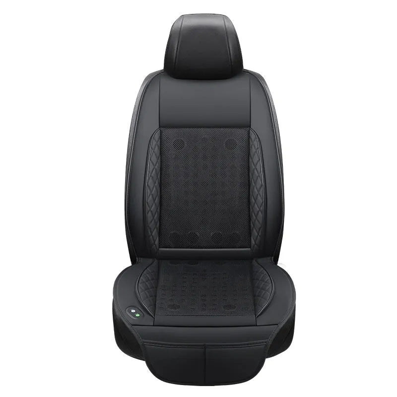 Black car seat ventilation cushion with fan for 12V 24V use