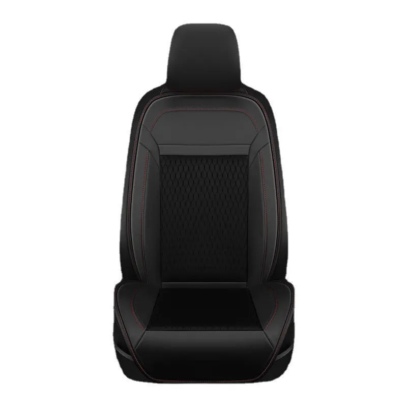 Ice silk truck car cooling pad with fans in black ventilation mesh for summer driving