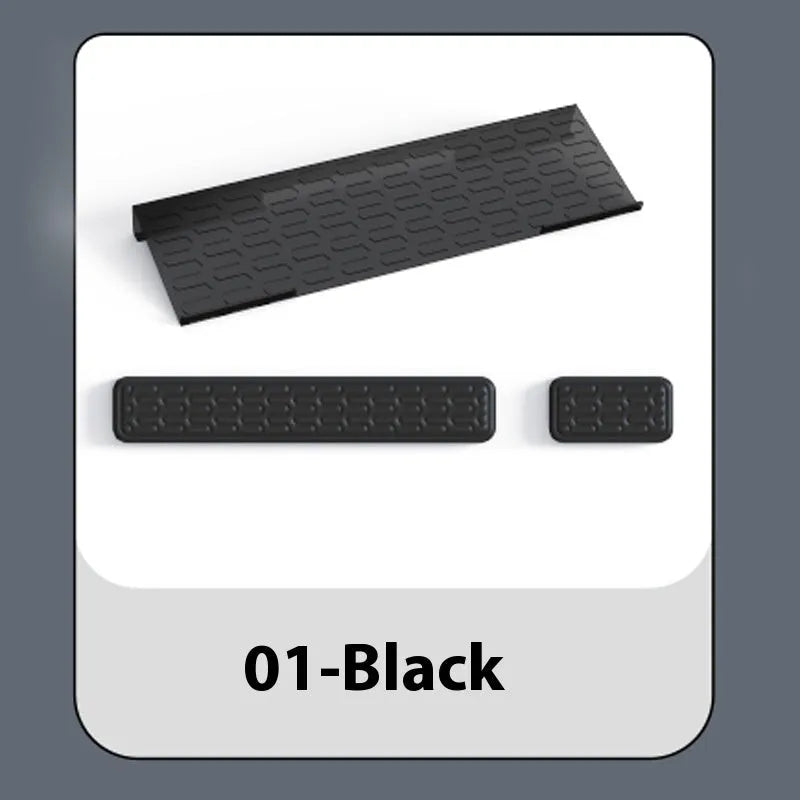 Double-sided keyboard and mouse pad with memory foam wrist support in assorted colours