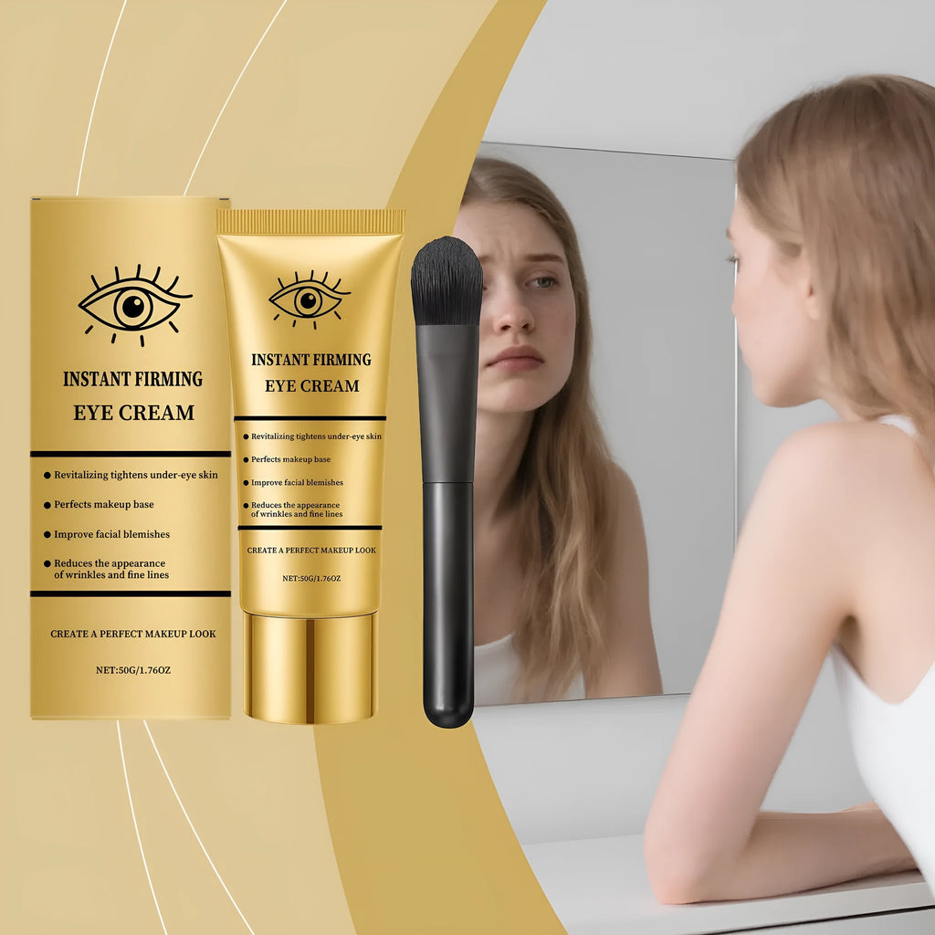 Hydrating elastic massage eye neck cream 50g with brush applicator, packing size 5 x 3.6 x 15.4cm