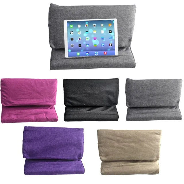 Candy-shaped tablet support pillow with slow rebound fill in beige colour, height above 25cm