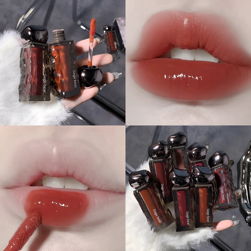 Glacier Lava Mirror Lip Lacquer gloss in one of seven colour options with water-light texture