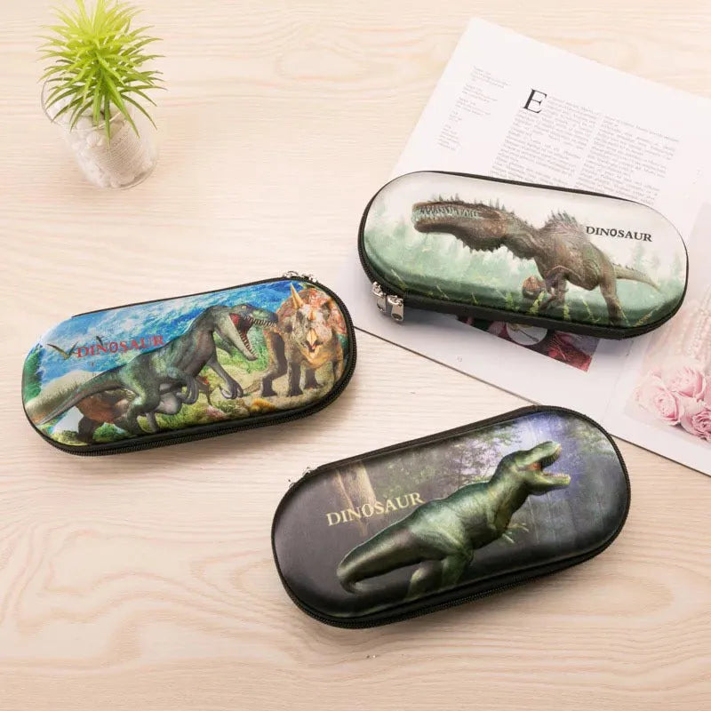 Dinosaur stationery box EVA pencil case 22x9x5cm for children in three colour styles