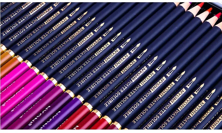 Water soluble coloured pencils with water soluble colour lead in 12 to 72 colour sets and 2B B 5B 3B H 4B hardness.
