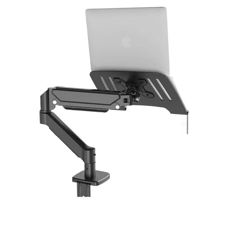 Aluminium alloy laptop support stand with suspended cooling bracket, 440mm x 330mm lifting type desk riser