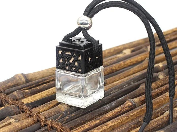 8ml square glass hollow empty perfume bottle in gold colour with cap, 4.6cm tall