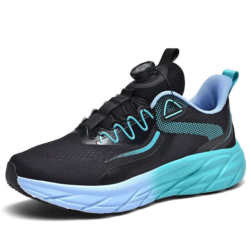 Mesh breathable sports shoes low top lace up for men women cushioned sole non slip white green black purple white orange