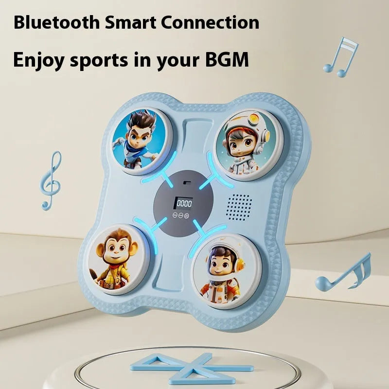 Smart music boxing machine wall target in white, pink, black or blue with optional boxing glove