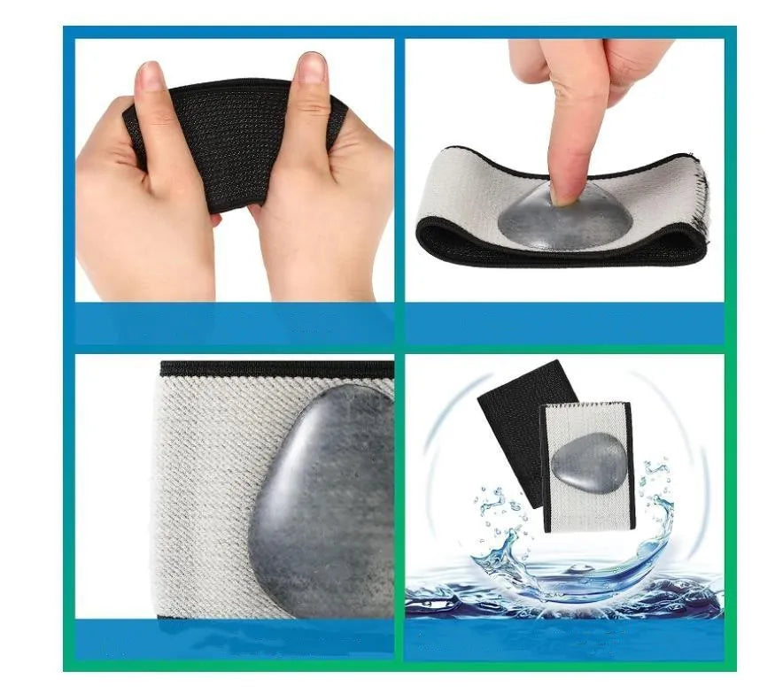 Elastic foot bandage with heart-shaped arch support pad in PU material