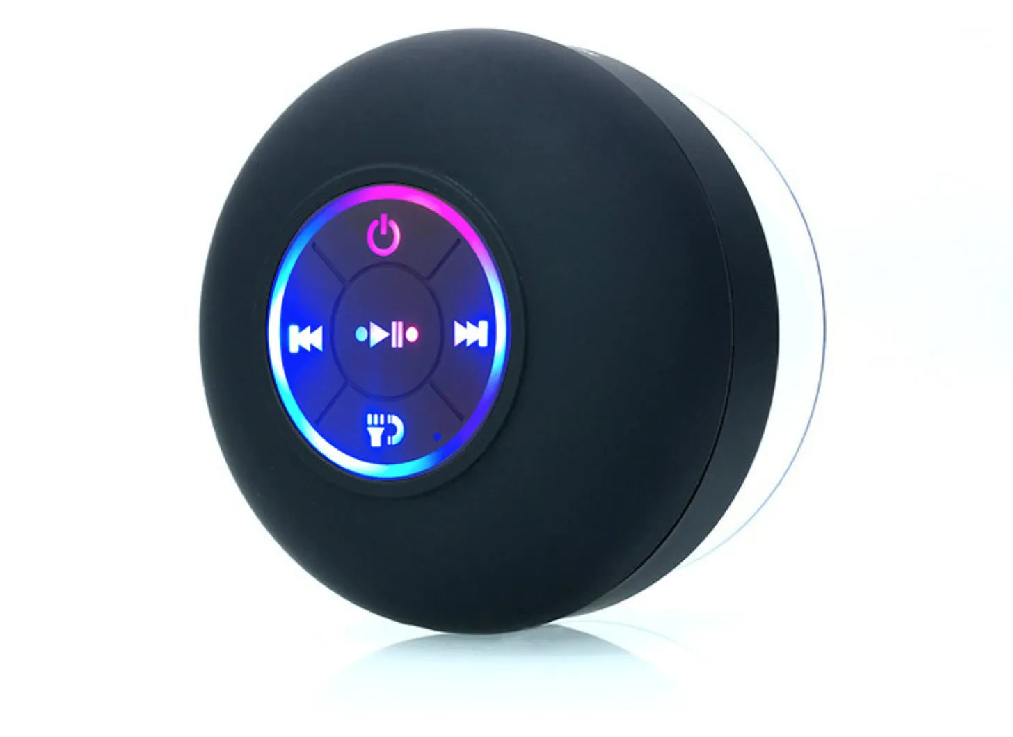BTS07 waterproof Bluetooth speaker with large suction cup base in six colour options