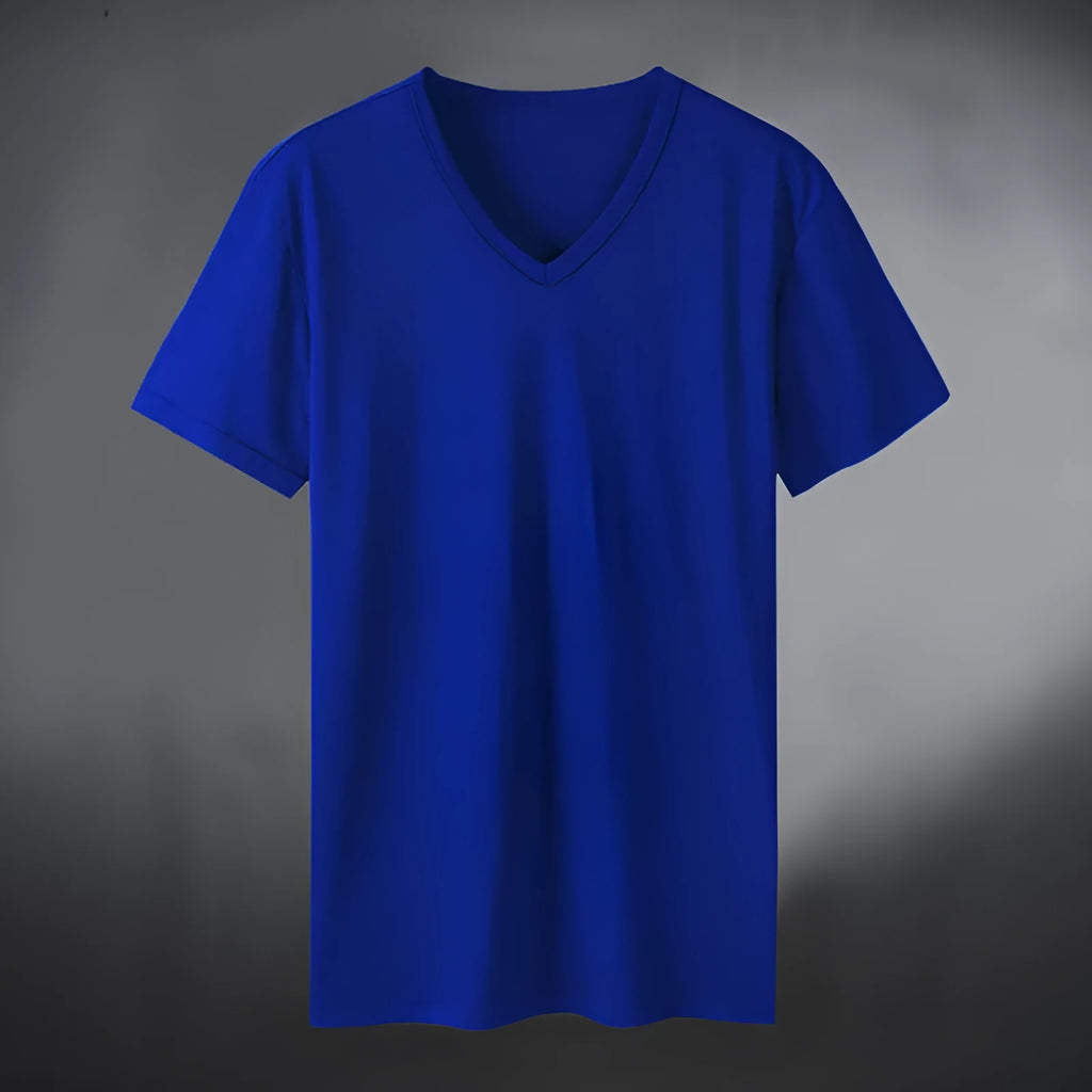 Men's V-neck short sleeve T-shirt in modal hemp blend, slim fit, available in seven colours and sizes S to 3XL