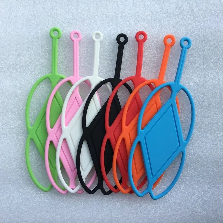 Universal silicone phone case with lanyard, fits 4 to 6.5 inch phones, available in multiple colours including black, white, red, orange, blue, green, and pink.