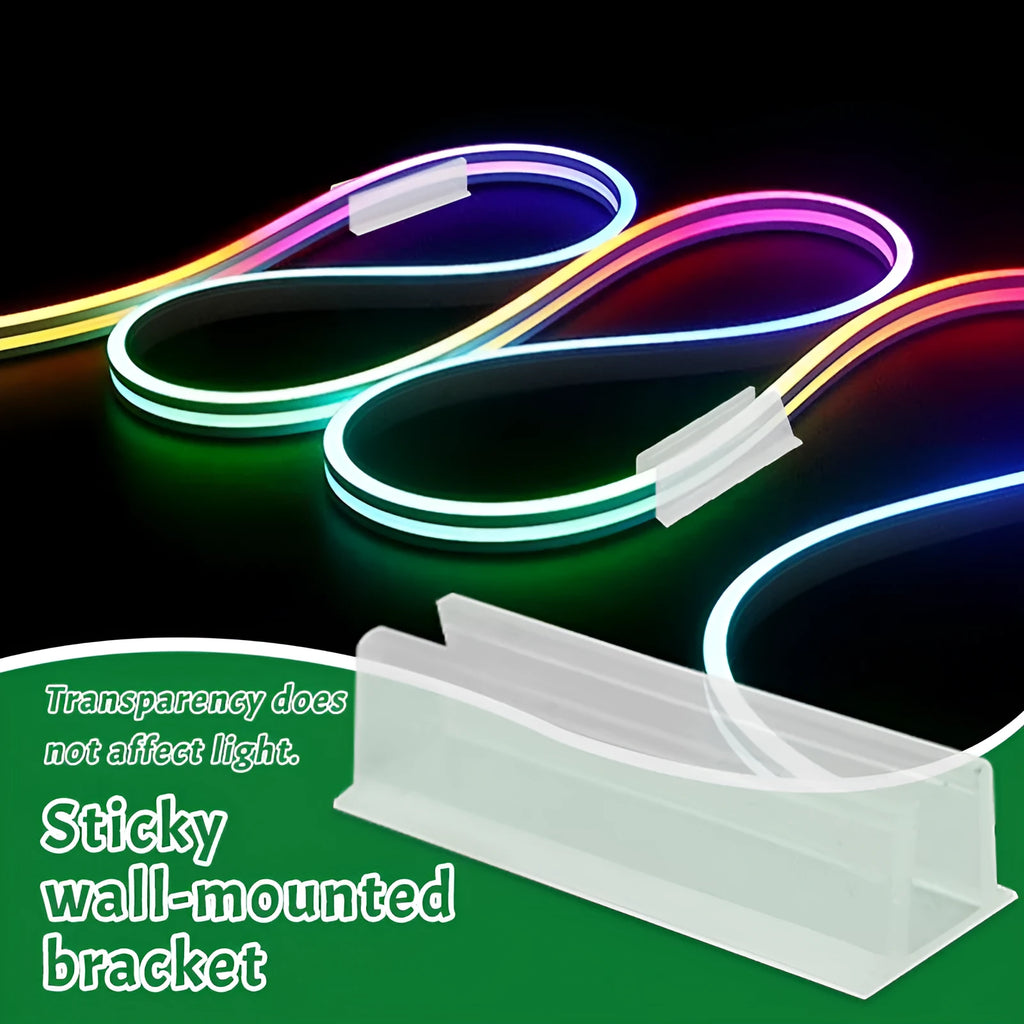 Plastic adhesive wall-mounted bracket for data cable management in bedroom bedside setting, available in multiple pack sizes