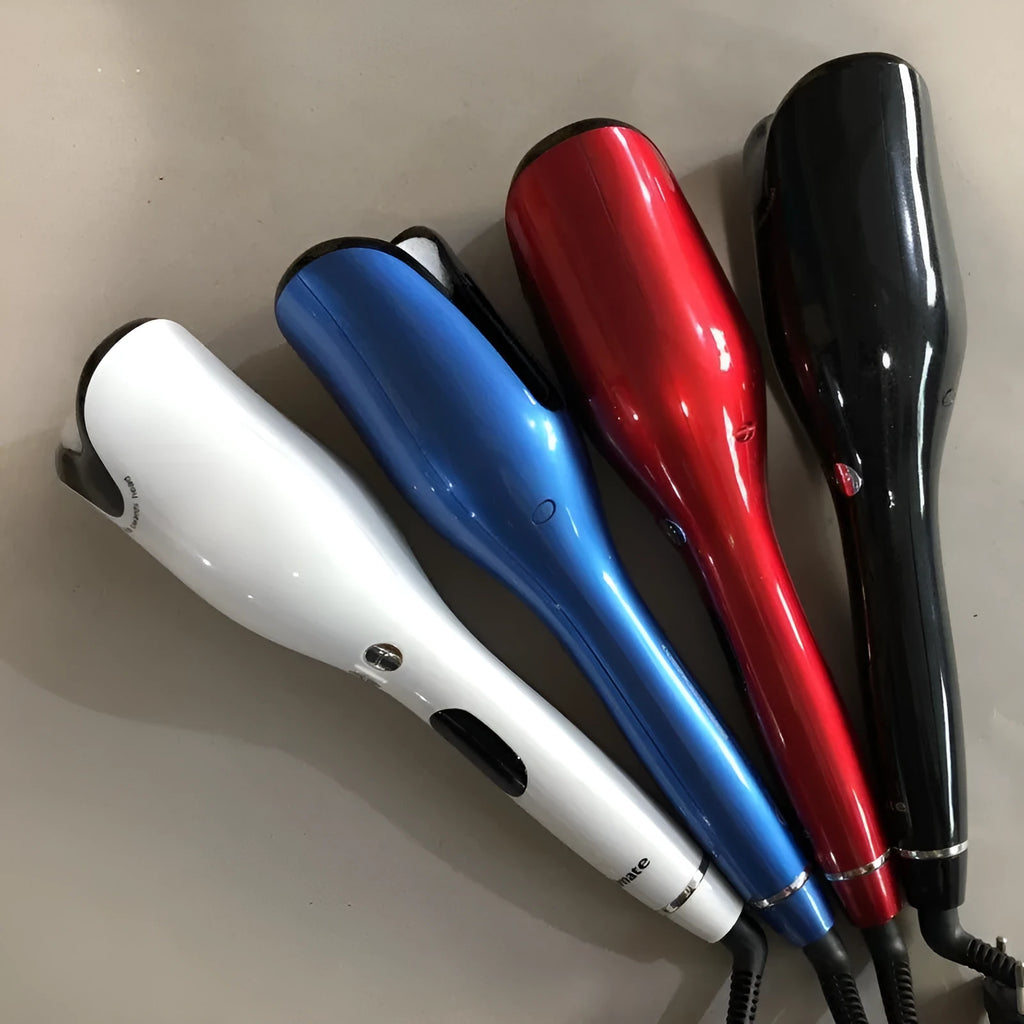 Rose Curler LCD display ceramic curling wand with adjustable temperature 80-210°C in black
