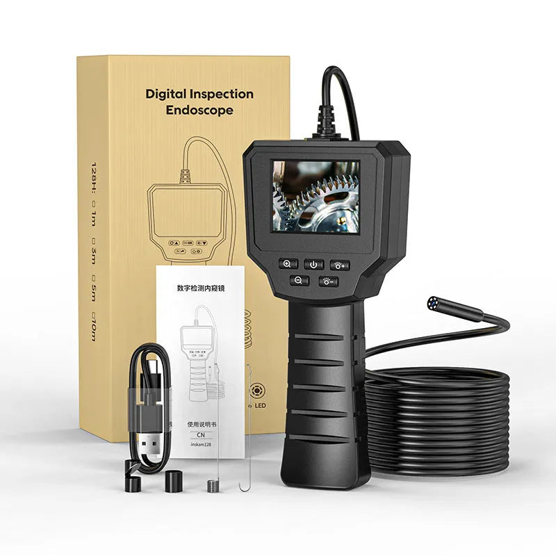 Waterproof HD inspection camera with 8mm diameter probe and multiple cable length options