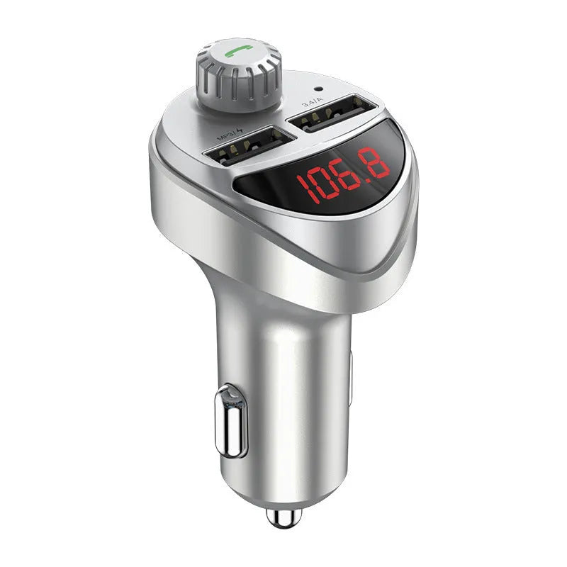 Bluetooth car charger MP3 player 24V USB output black colour in-car adapter